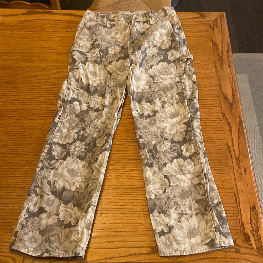PacSun Brown Floral Baggy Carpenter Jeans